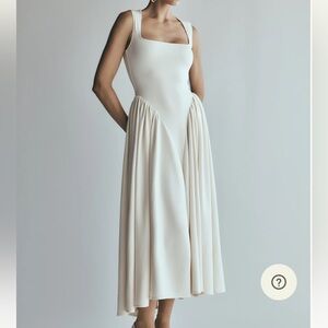 Sharon Scuba Jersey Midi Dress - Ivory